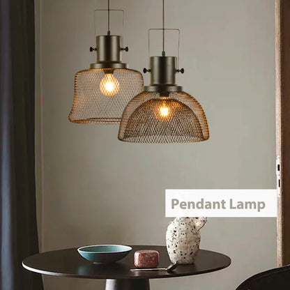 DecorBites™ Cage Pendant Light: Nordic LED Minimalist Industrial Dining Lamp