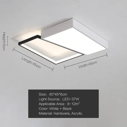 مصباح سقف غرفة النوم DecorBites™ بتصميم عصري وبسيط وفاخر على الطراز الاسكندنافي