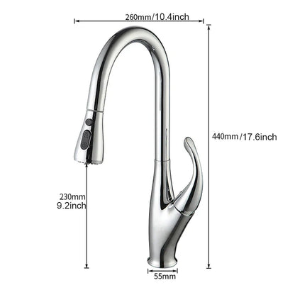DecorBites™ Black Touch Sensor Kitchen Faucet: Pull Out, Sensitive Control, Mixer Tap