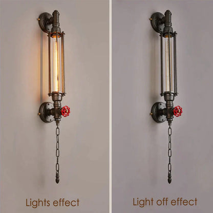 DecorBites™ Industrial Pipe LED Wall Sconce for Bedside Bedroom Aisle Cafe Restaurant