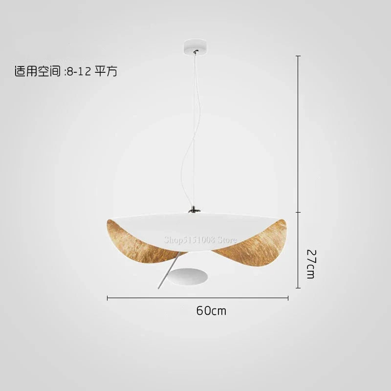 Lámpara colgante LED DecorBites™ con textura dorada para decoración de sala de estar y dormitorio.