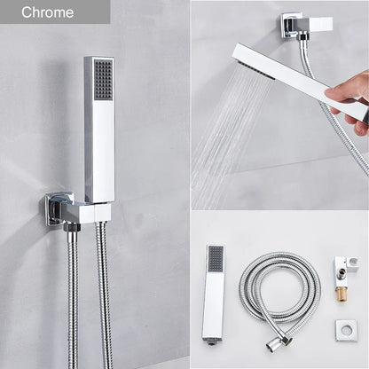 DecorBites™ Black ABS Handshower Head with 150cm Stainless Hose - Wall Mounted Faucet Accessory
