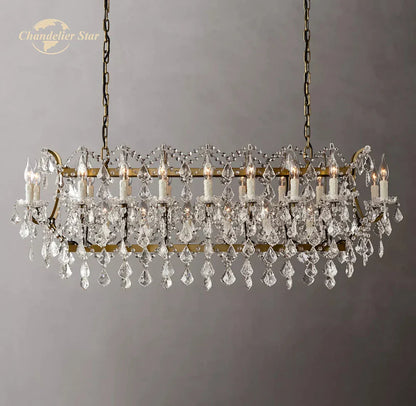 DecorBites™ Crystal Iron Chandelier: Modern Brass Candle Chandeliers for Living Dining Room