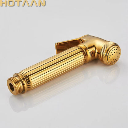 DecorBites™ Gold Bidet Faucet: Hygienic Muslim Shower Sprayer for Clean Toilet Experience