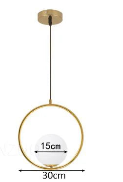 DecorBites™ Glass Ball Pendant Lights for Kitchen Dining Bedroom Decor