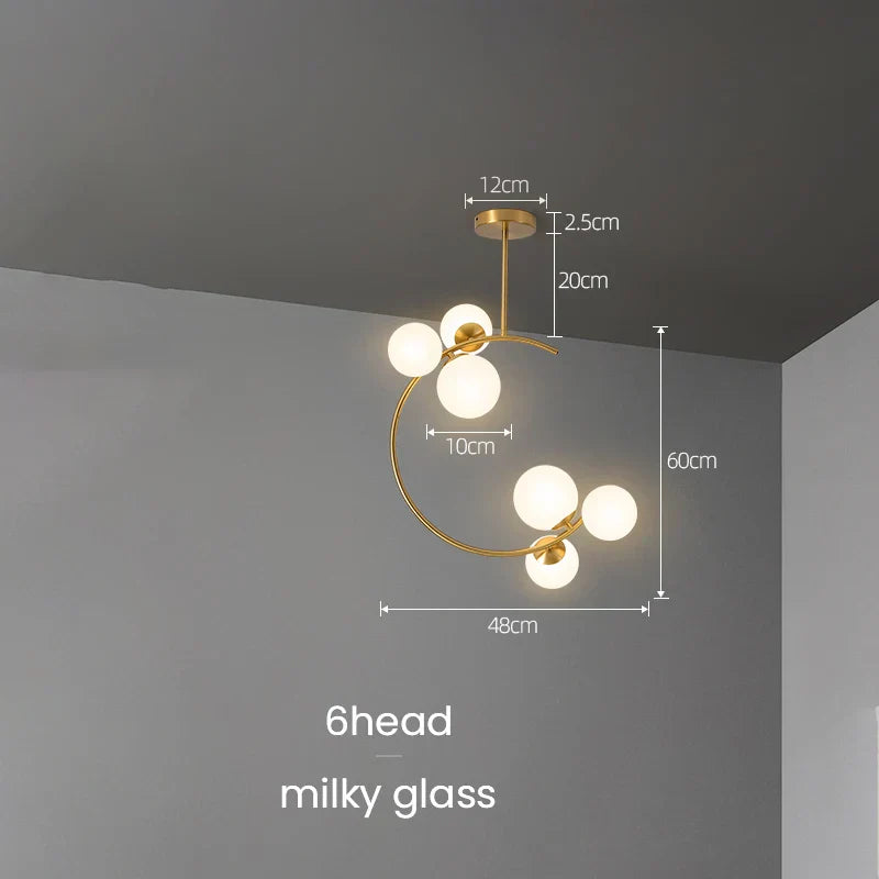 Decorbites™ Gold-Glas-Kugelleuchter für Wohnzimmer Küche Schlafzimmer - 220V 110V