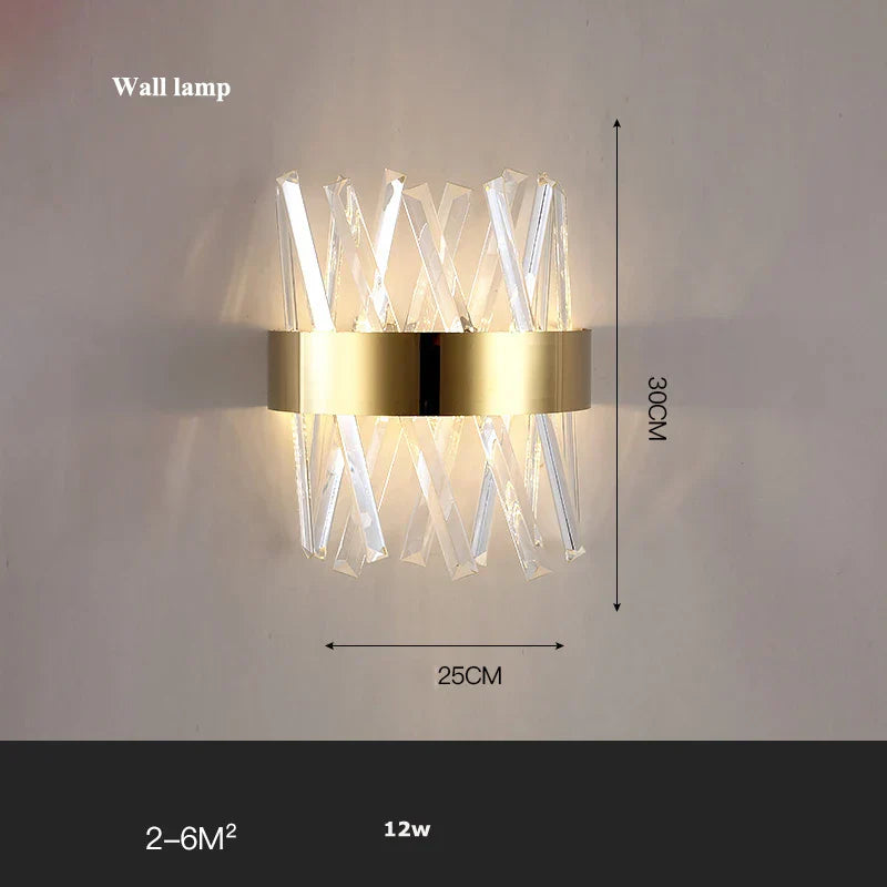 Lámpara de araña LED de cristal dorado Decorbites™ para comedor