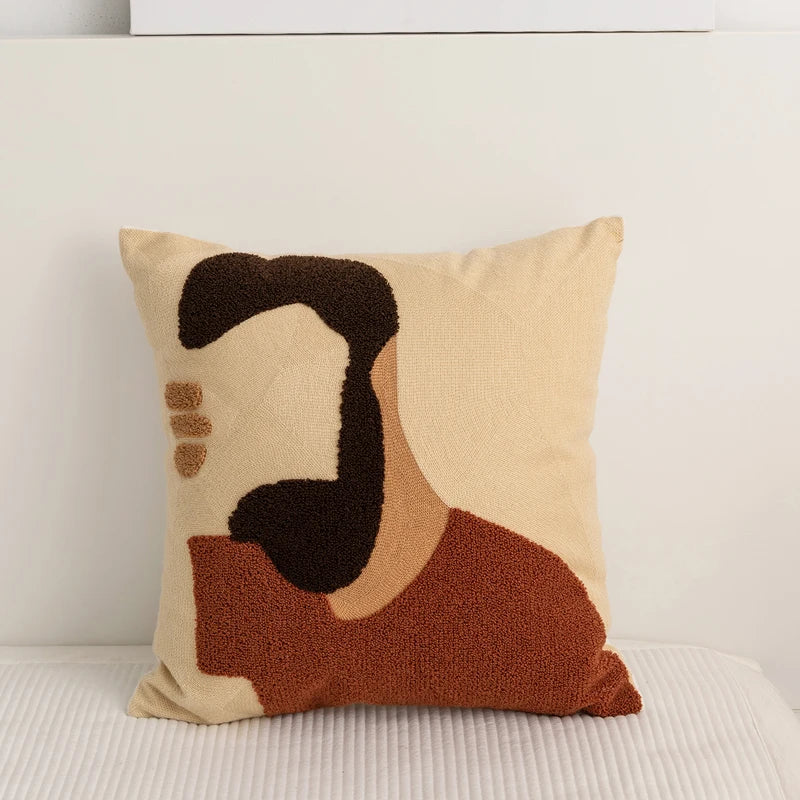 DecorBites™ Embroidery Pillow Cover 45x45cm/30x50cm Abstract Pattern for Home Decor