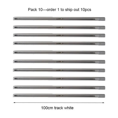 DecorBites™ 100cm Black White Track for Track Lights Aluminum Rail Part