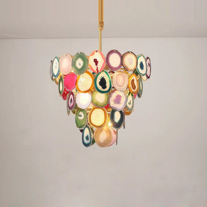 DecorBites™ Agate Designer LED Chandelier for Foyer & Dining Room