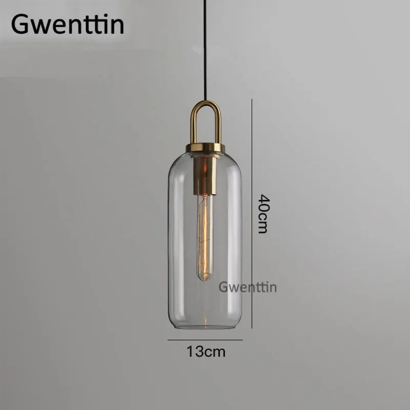 DecorBites™ Luxe Glass Ball Pendant Lights: LED Nordic Hanging Lamp for Home Art Decor