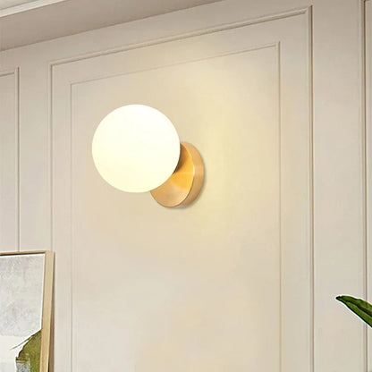 Lámpara de pared de bola de cristal DecorBites™: Estilo nórdico minimalista moderno, iluminación de lujo para el dormitorio