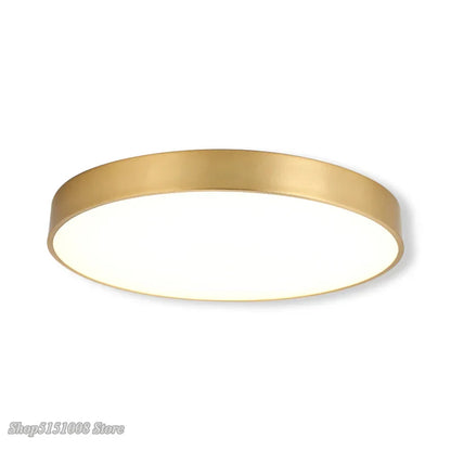 DecorBites™ Gold Acrylic LED Ceiling Light - Modern Ultra-Thin Surface, Nordic Design