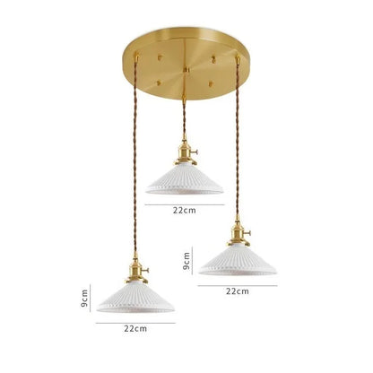 DecorBites™ Ceramic LED Pendant Lights | Copper Modern Hanglamp for Home Indoor Lighting