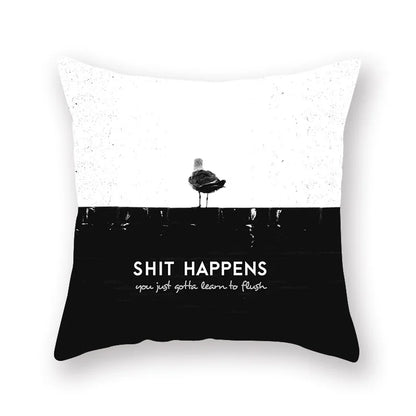 Funda de cojín geométrica negra DecorBites™ | Fundas decorativas para sofá | Cojín decorativo para sala de estar