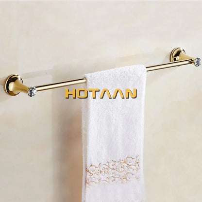 DecorBites™ Gold Bathroom Hardware Set: Towel Rack, Toilet Paper Holder, Towel Bar, Hook