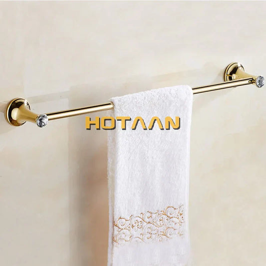 DecorBites™ Gold Bathroom Hardware Set: Towel Rack, Toilet Paper Holder, Towel Bar, Hook