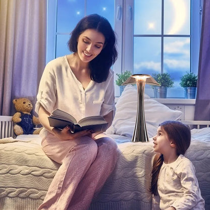 Lámpara de mesa DecorBites™ Crystal Diamond Touch: Luz nocturna con carga USB para bar, restaurante o mesilla de noche