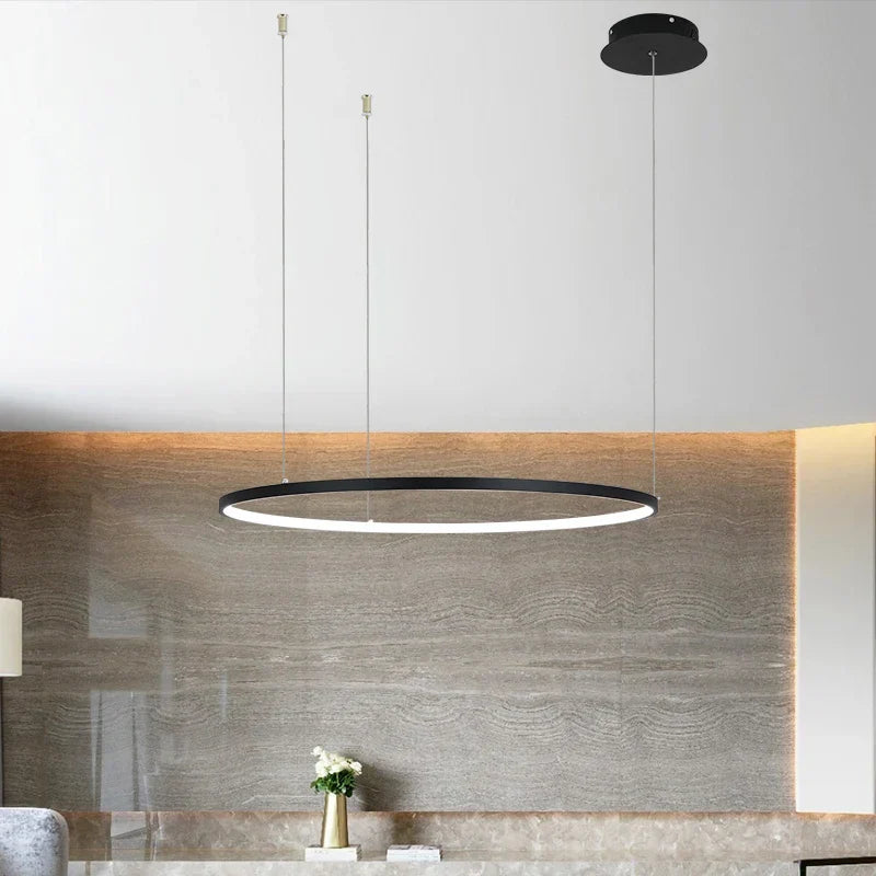 DecorBites™ Circular LED Chandelier: Modern Circle Lights for Interior Lighting Engineering
