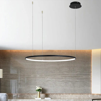 DecorBites™ Circular LED Chandelier: Modern Circle Lights for Interior Lighting Engineering