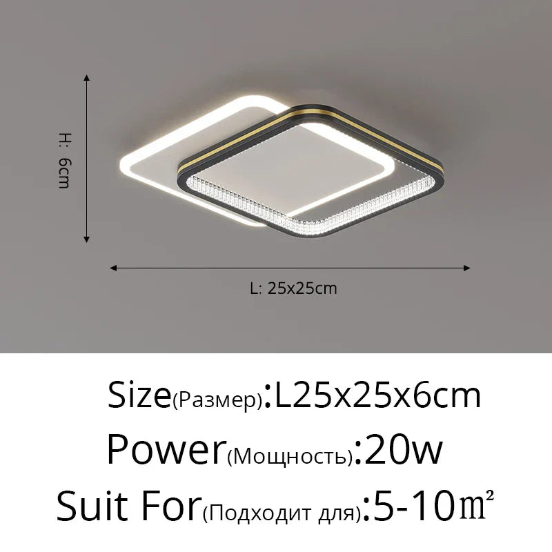 DecorBites™ Crystal LED Ceiling Lights for Home Entrance Indoor Lighting Fixtures