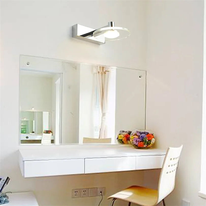 Espejo de tocador con luz LED de cristal DecorBites™ para baño y tocador