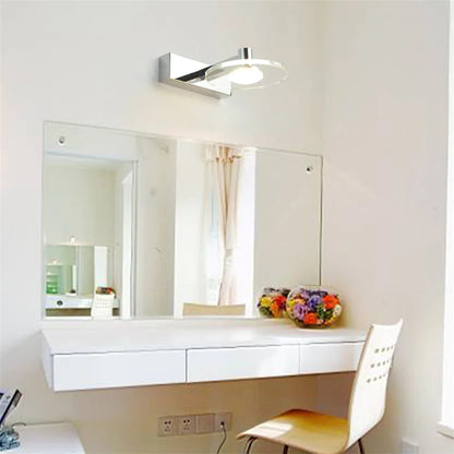 Espejo de tocador con luz LED de cristal DecorBites™ para baño y tocador