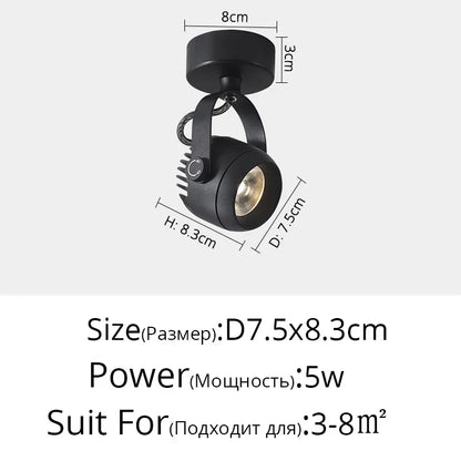 DecorBites™ LED Adjustable Angle Spotlight Ceiling Lights for Background Wall and Aisle