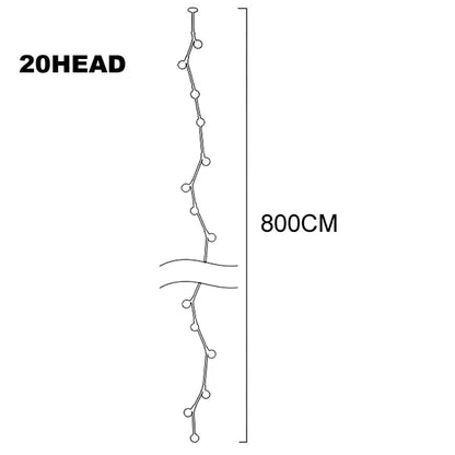 Lámpara de araña de bolas de cristal DecorBites™ para la decoración de escaleras de hoteles y villas