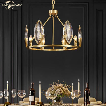 DecorBites™ Crystal Chandelier LED Lighting Fixture for Luxurious Living Spaces