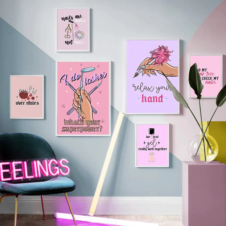 مجموعة فنون الحائط لصالون التجميل DecorBites™