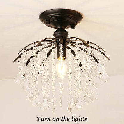 DecorBites™ Crystal Ceiling Light: Modern Luxury Chandelier for Kitchen, Bedroom, Aisle - Minimalist Design