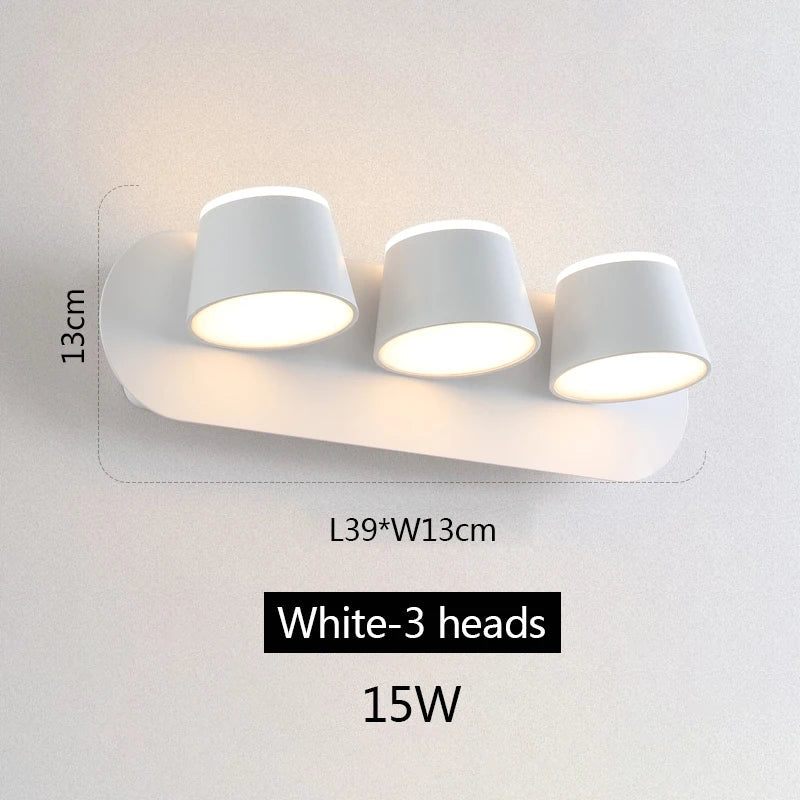 DecorBites™ Adjustable LED Wall Lamp Bedside Sconce Modern Hotel Wall Lights