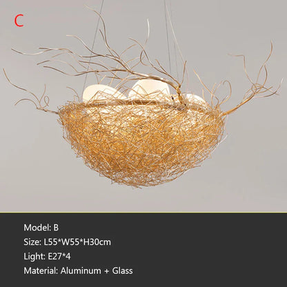 DecorBites™ Bird's Nest LED Pendant Light for Dining Room, Cafe, Bar, Restaurant Decor