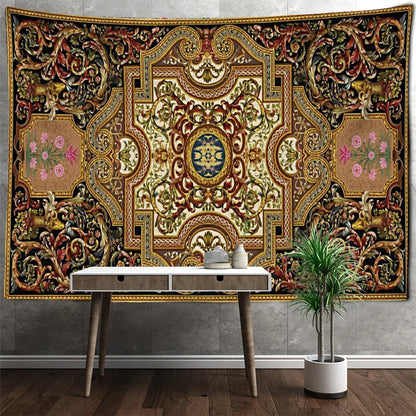 Decobites Persian Mandala Printed Blanket Tapestry for Retro Home Decor