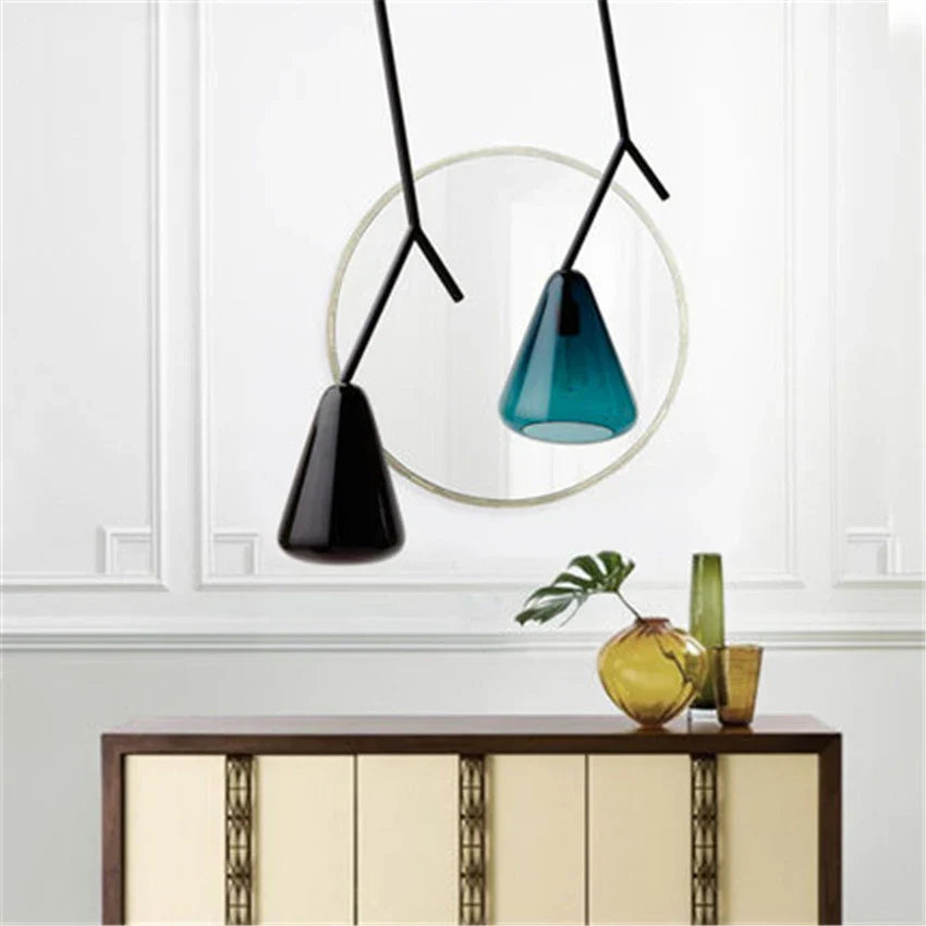 DecorBites™ Glass Pendant Lights: Modern LED Nordic Branch Design Hanging Lamp