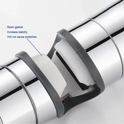 حامل رأس الدش المنزلق القابل للتعديل من DecorBites™، ملحق تثبيت من الكروم