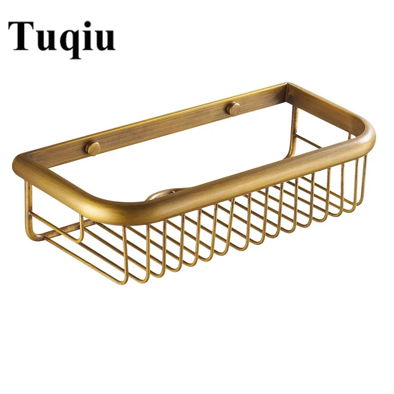 DecorBites™ Gold Brass Bathroom Shelf with Soap Holder 30cm/45cm
