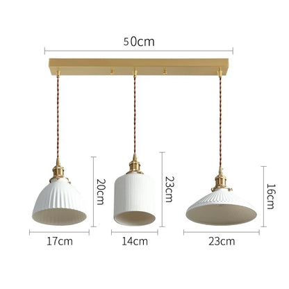 DecorBites™ Ceramic LED Pendant Light: Japanese Style, Nordic Design, Modern Living Room Hanging Lamp