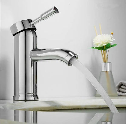 صنبور حمام فاخر بمقبض واحد أسود من DecorBites™ مزود بخلاط لحوض الغسيل