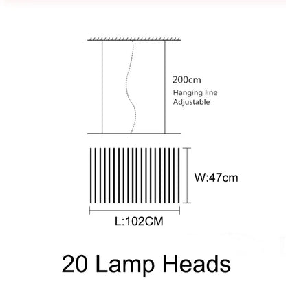 DecorBites™ LED Chandelier: Modern Nordic Loft Hanging Light for Living Room, Restaurant, Bar