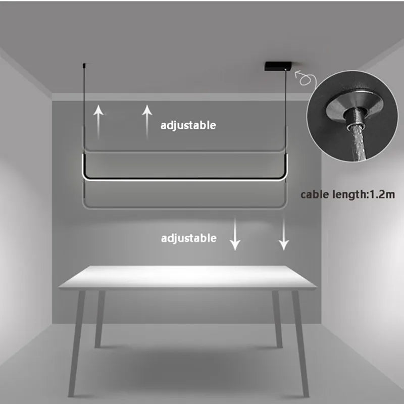 Decorbites™ Lámpara de Techo LED Colgante Regulable para Decoración e Iluminación del Hogar Moderno