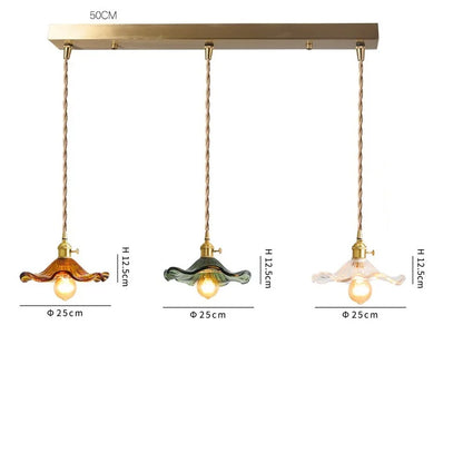 DecorBites™ Green Glass Hanging Light: Modern LED Pendant Lamp for Living and Dining Room