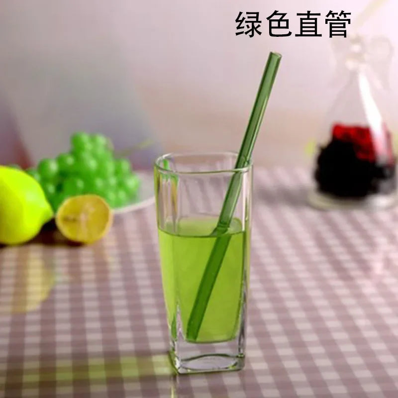DecorBites™ Glass Drinking Straw: Eco-Friendly & Colourful Bar Accessory