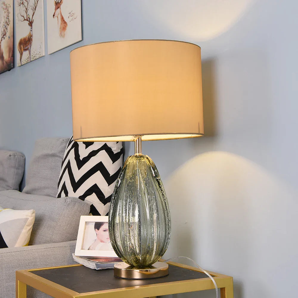 Decorbites™ Glas-Liuli-Kristall-Tischleuchte, Große Lampe für Wohnzimmer und Schlafzimmer