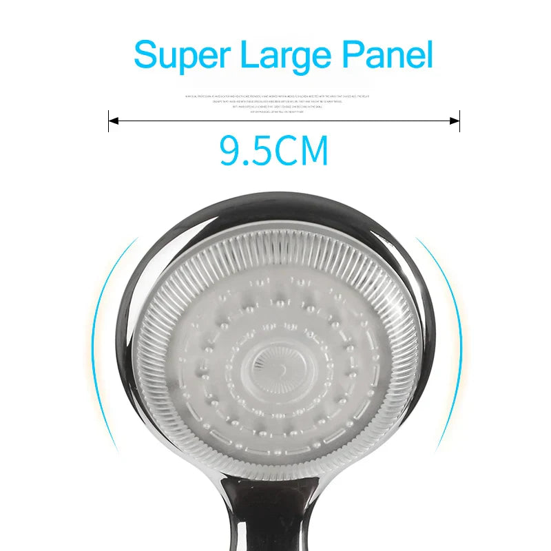 DecorBites™ LED Temperature Controlled Shower Head: Super Large Panel, 3 Color Changes, Chrome Plating
