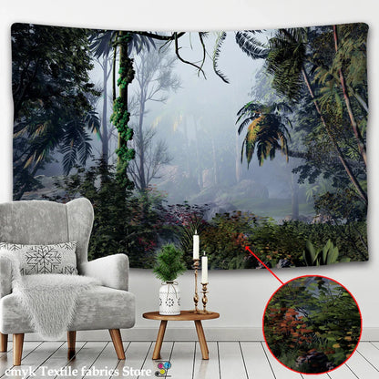 Decobites Natural Forest Mandala Wall Tapestry: Bohemian Hippie Wall Hanging Art