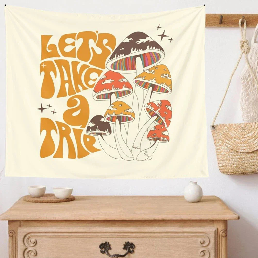 Mushroom Fantasy Tapestry Wall Decor by Decobites