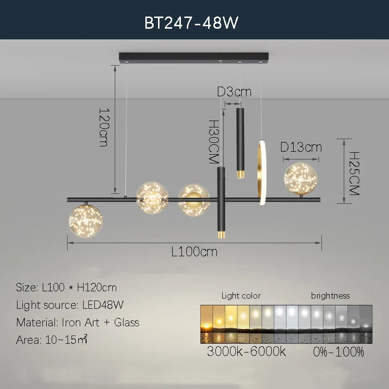 DecorBites™ LED Chandelier: Modern Whole House Indoor Lighting for Bedroom, Living Hall, and Dining Room