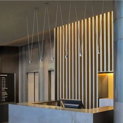 Lámpara colgante lineal geométrica negra DecorBites™ para dormitorio, sala de estar, bar, hotel